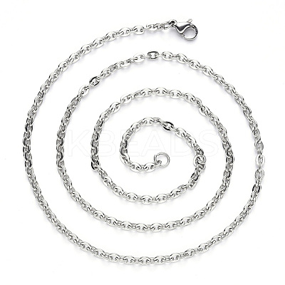 Non-Tarnish 304 Stainless Steel Cable Chain Necklace NJEW-S420-004P-1