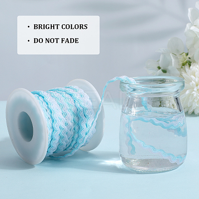 Two Tone Polyester Wavy Fringe Trim Ribbon OCOR-GF0003-97D-1