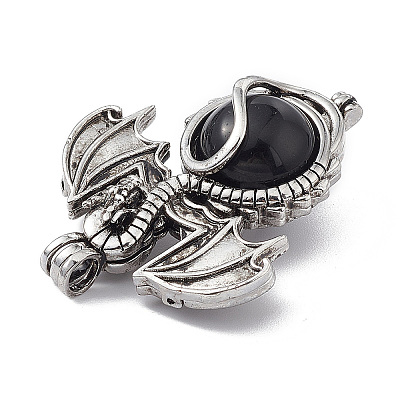 Natural Obsidian Pendants G-P491-02AS-05-1