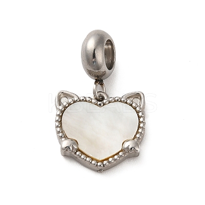 304 Stainless Steel European Dangle Charms STAS-G308-32P-1