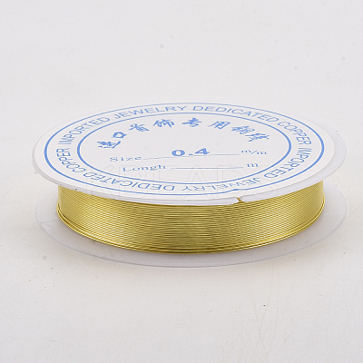 Round Copper Jewelry Wire CWIR-Q006-0.3mm-G-1