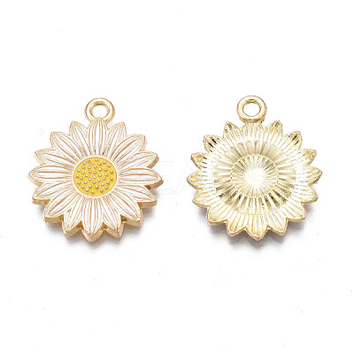 Rack Plating Alloy Enamel Pendants ENAM-N055-055A-1
