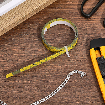 Steel Self-Adhesive Workbench Measuring Tape AJEW-WH0348-10-1