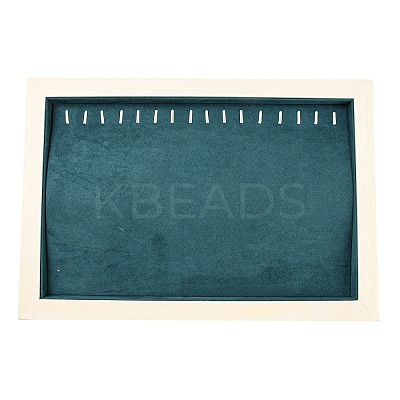Rectangle Microfiber Cloth Pendant Necklaces Display Stands NDIS-E023-01-1