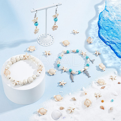 200Pcs Dyed Synthetic Turquoise and Magnesite Beads G-SC0002-41-1
