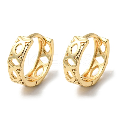 Brass Hollow Hoop Earrings LS-EJEW-M236-01H-G-1