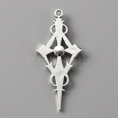 Siam Rhinestone Cross Pendant with Red Enamel ENAM-WH0001-06AS-04-1