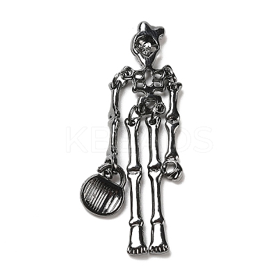 Halloween Alloy Enamel Big Pendant Rhinestone Settings ENAM-G217-01-1