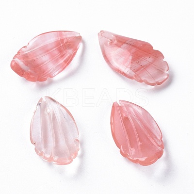 Cherry Quartz Glass Pendants G-F697-C04-1