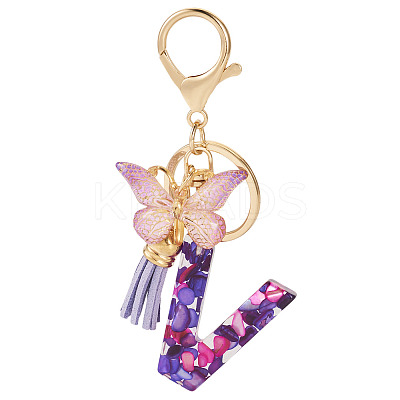 Resin Butterfly Pendant Keychains KEYC-TAC0034-03V-1