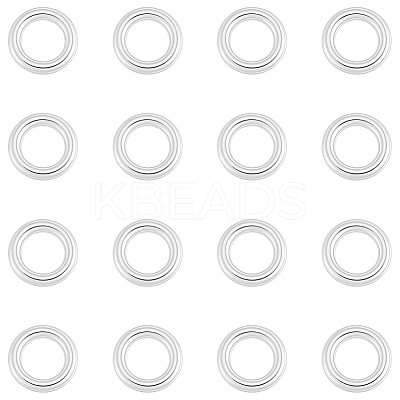 20Pcs 925 Sterling Silver Round Rings STER-BBC0009-64B-S-1