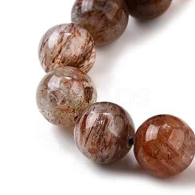 Natural Black Gold Rutilated Quartz Beads Strands G-H093-B03-12mm-1