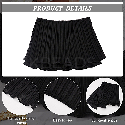 4 Yards Polyester Pleated Elastic Lace Ribbon OCOR-FG0001-79A-1