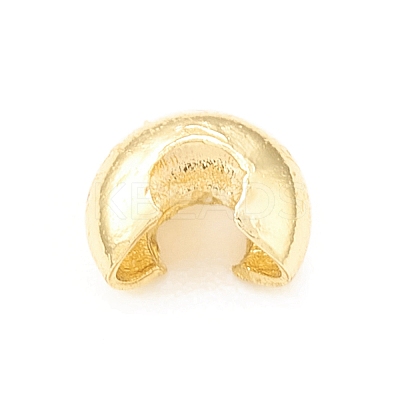 Brass Crimp Beads Cover X-KK-P228-58G-1