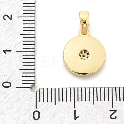 Brass Micro Pave Cubic Zirconia Pendents KK-M303-01G-03-1