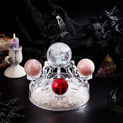 Acrylic Crystal Ball Display Stands ODIS-WH0001-39-1