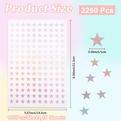 Laser PET Plasitc Stickers DIY-WH20011-43D-1