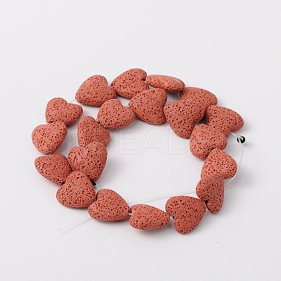 Dyed Natural Lava Rock Bead Strands G917-5-1