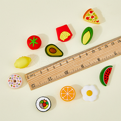 11Pcs 11 Style Food Grade Eco-Friendly Silicone Beads SIL-HY0001-08-1