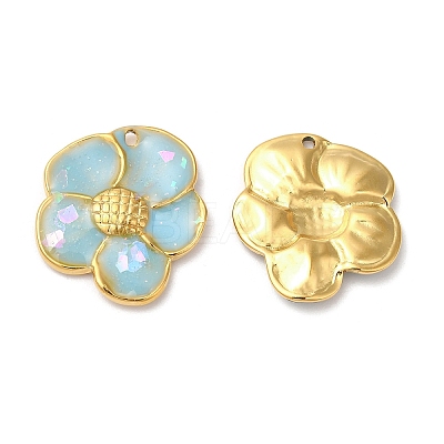 304 Stainless Steel Enamel Pendants STAS-K256-01G-01-1