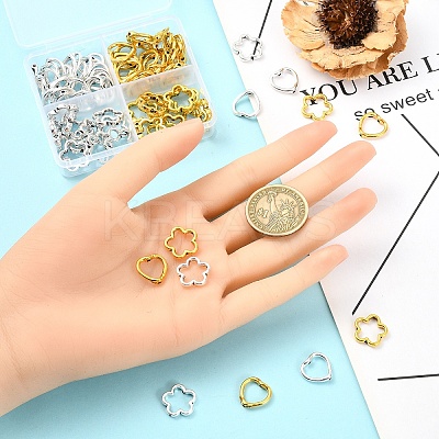 80Pcs Tibetan Style Alloy Bead Frame TIBE-YW0001-78-1