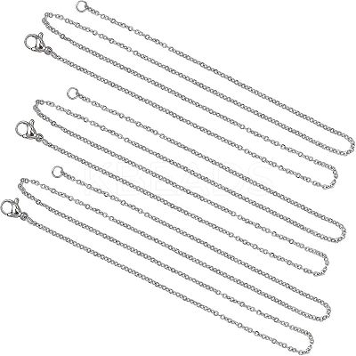 Trendy Unisex 304 Stainless Steel Cable Chain Necklaces STAS-UN0003-39P-1