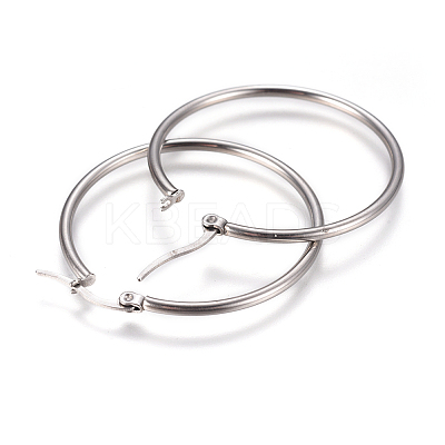 Tarnish Resistant 201 Stainless Steel Hoop Earrings EJEW-I232-02A-P-1