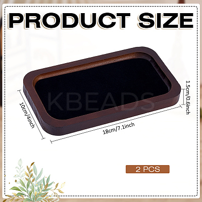 Rectangle Wooden Organizer Display Jewelry Plates ODIS-WH0099-221B-1