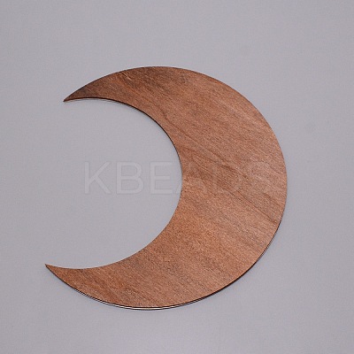 Wooden Hollow Crescent Moon Decorations DIY-WH0265-15-1