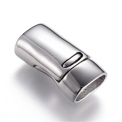 Wholesale Rectangle 304 Stainless Steel Magnetic Clasps with Glue-in Ends 