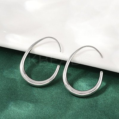 304 Stainless Steel Teardrop Dangle Earrings EJEW-S272-05P-1