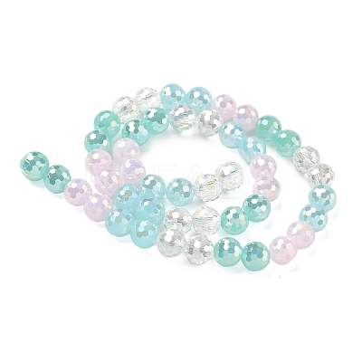 Electroplate Glass Beads Strands EGLA-D300-06-8mm-15-1