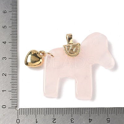 Natural Rose Quartz Carved Pendants G-C274-02G-1