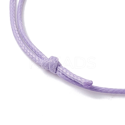 5Pcs 5 Colors Light Gold Brass Moon Braided Bead Bracelets Set BJEW-JB09737-02S-1