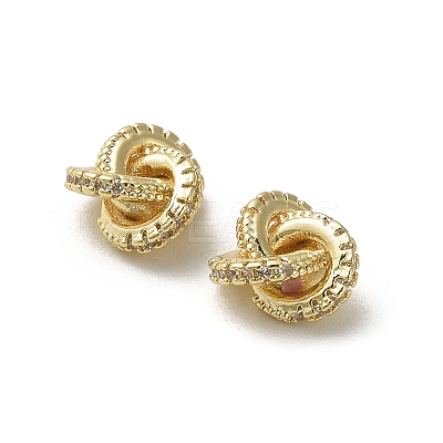 Brass Micro Pave Cubic Zirconia Charms KK-C107-02G-1