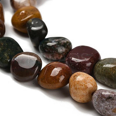 Natural Ocean Jasper Beads Strands G-P497-01E-90A-1