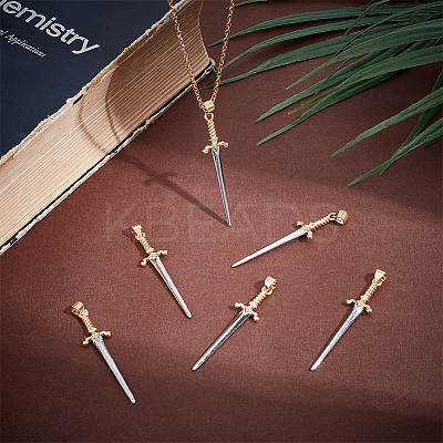6Pcs Rack Plating Brass Pendants KK-UN0005-50-1