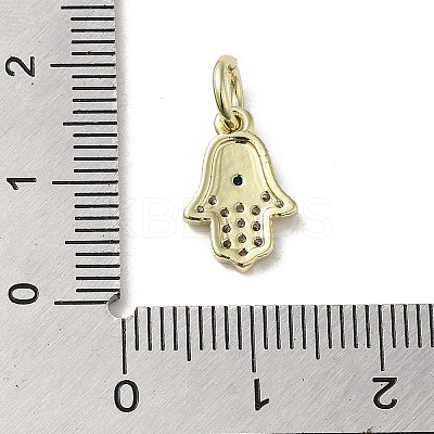 Brass Micro Pave Cubic Zirconia Charms KK-E092-25G-02-1