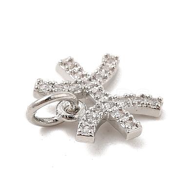 Brass Micro Pave Cubic Zirconia Charms KK-E077-02P-03-1