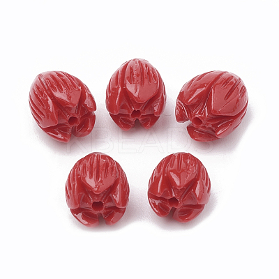 Dyed Synthetic Coral Beads CORA-N002-A-04E-1