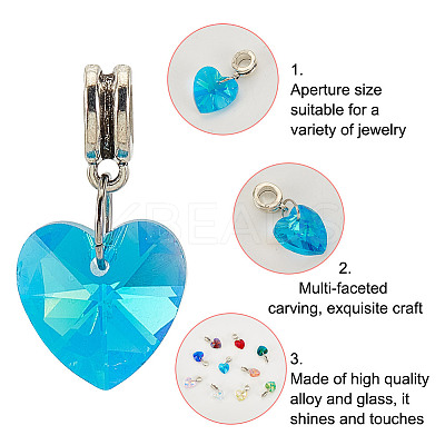 Electroplate Glass Dangle Charms PALLOY-GO00007-1