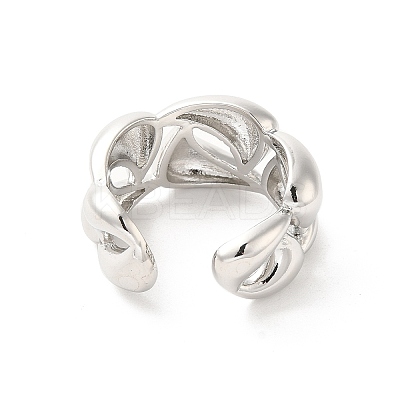 Brass Open Cuff Rings RJEW-P098-08P-1