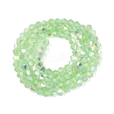AB Color Plated Transparent Glass Beads Strands GLAA-G127-01-01L-1