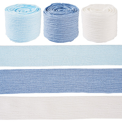 9 Yards 3 Colors Polycotton Pleated Ribbon OCOR-TA0002-07A-1