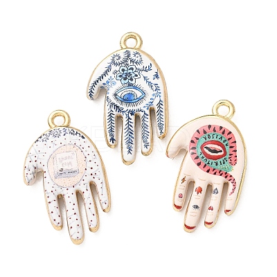 Religion Printed Alloy Pendants AL-CBA7256-24G-1