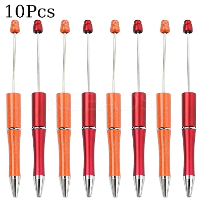 10Pcs 2 Colors Plastic Beadable Pens AJEW-YW0001-34C-1