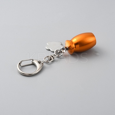 Openable Pet Memorial Urn Ashes Alloy Pendants Keychain DIY-WH0430-107D-1