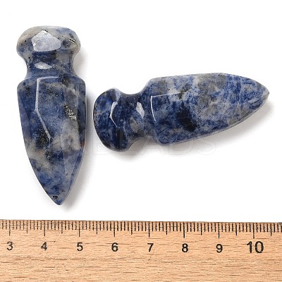 Natural Sodalite Craved Sword Model Ornament DJEW-C019-02H-1