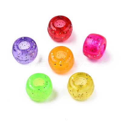 Transparent Acrylic European Beads TACR-T010-002-1
