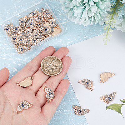 30Pcs Alloy Crystal Rhinestone Connector Charms ALRI-PH0001-26-1